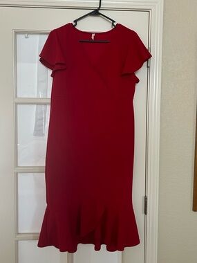Pinkblush maternity fit and flare dress